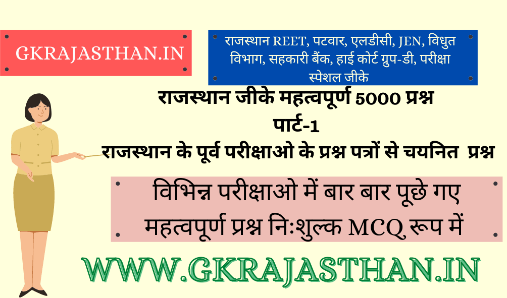  Rajasthan GK Important 5000 Questions Part-1